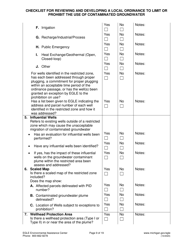 Suggested Format and Contents for Reviewing and Developing a Local Ordinance to Limit or Prohibit the Use of Contaminated Groundwater - Michigan, Page 9