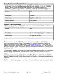 Form EQP4025 Baseline Environmental Assessment Submittal Form - Michigan, Page 3