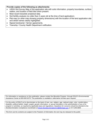 Form EQP5852 Biosolids Land Application Site Identification Form - Michigan, Page 2