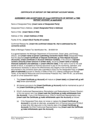 Form EQP4460 Certificate of Deposit or Time Deposit Account Part 213 - Michigan, Page 3