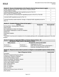 Form EQP4402 Request for Egle Review - Documentation of Due Care Compliance - Michigan, Page 2