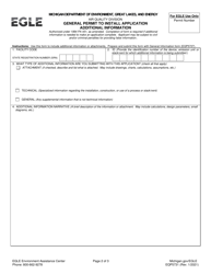 Form EQP5731 General Air Permit to Install Application - Anhydrous Ammonia Storage and Handling - Michigan, Page 2