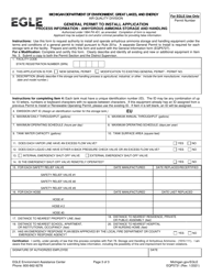 Form EQP5731 General Air Permit to Install Application - Anhydrous Ammonia Storage and Handling - Michigan, Page 3