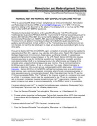 Form EQP4510 Financial Test - Corporate Guarantee - Michigan