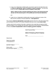 Form EQP4510 Financial Test - Corporate Guarantee - Michigan, Page 8