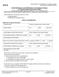 Form EQP3548 Initial Notification and Notification of Compliance Status for Gasoline Dispensing Facilities (Gdfs) - Michigan, Page 4