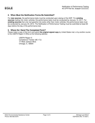 Form EQP3549 Notification of Performance Testing for Gasoline Dispensing Facilities (Gdfs) - Michigan, Page 4