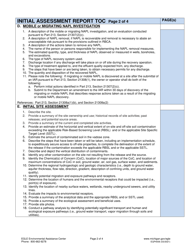 Form EQP4006 Initial Assessment Report Table of Contents Form - Michigan, Page 2