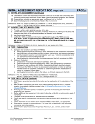 Form EQP4006 Initial Assessment Report Table of Contents Form - Michigan, Page 3