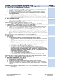 Form EQP4006 Initial Assessment Report Table of Contents Form - Michigan, Page 4