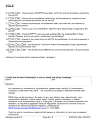 Form EQP9304 Storm Water Pollution Prevention Plan (Swppp) Annual Review Report Form - Michigan, Page 2