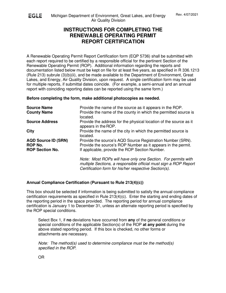 Download Instructions for Form EQP5736 Renewable Operating Permit ...