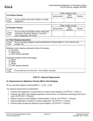 Form EQP3586 Initial Notification/Notification of Compliance Status for Paint Stripping and Miscellaneous Surface Coating Operations - Michigan, Page 5