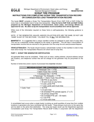 Instructions for Form EQP5128, EQP5128A - Michigan