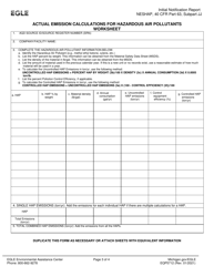 Form EQP5712 Initial Notification Report - Neshap: Wood Furniture Manufacturing Operations - Michigan, Page 3