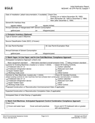 Form EQP3565 Initial Notification Report for All Machines Halogenated Solvent Cleaning Neshap - Michigan, Page 2