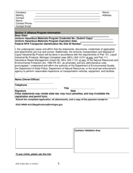 Form EQP5122 Attachment A Liquid Industrial by-Product Uniform Program Fee Worksheet - Michigan, Page 5