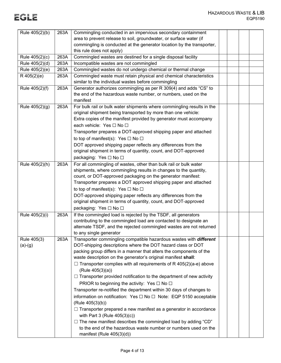 Form EQP5190 - Fill Out, Sign Online and Download Printable PDF ...