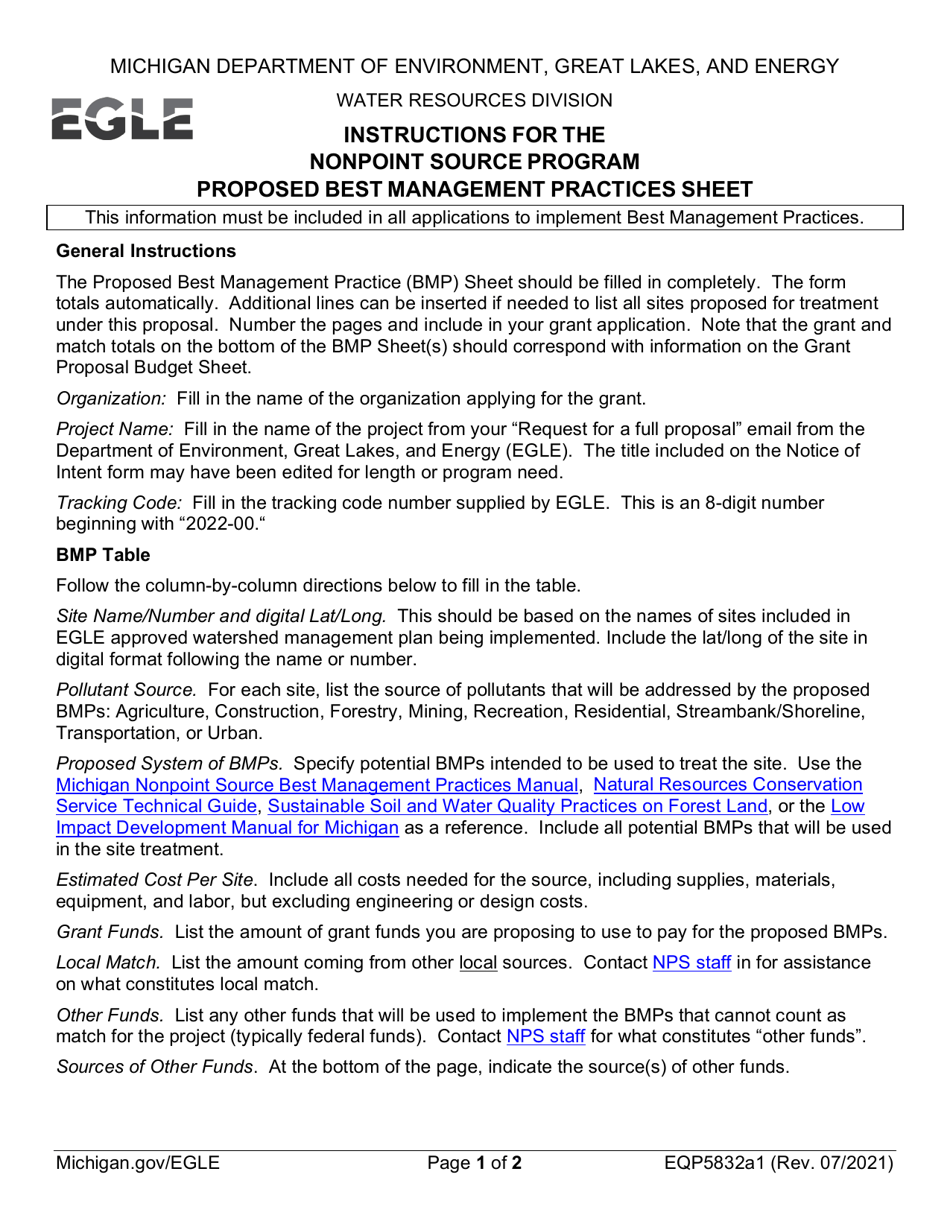 Download Instructions for Form EQP5832A Proposed Best Management ...