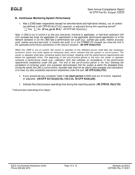 Form EQP3589 Semiannual Compliance Report - Neshap for Iron and Steel Foundry Area Sources - Michigan, Page 10