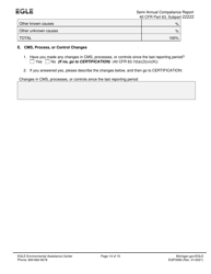 Form EQP3589 Semiannual Compliance Report - Neshap for Iron and Steel Foundry Area Sources - Michigan, Page 14