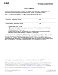Form EQP3589 Semiannual Compliance Report - Neshap for Iron and Steel Foundry Area Sources - Michigan, Page 15