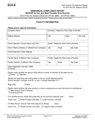 Form EQP3589 Semiannual Compliance Report - Neshap for Iron and Steel Foundry Area Sources - Michigan, Page 4