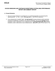 Form EQP3589 Semiannual Compliance Report - Neshap for Iron and Steel Foundry Area Sources - Michigan, Page 8