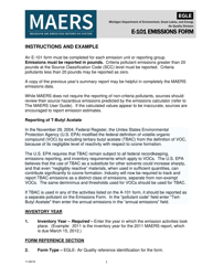 Instructions for Form E-101, EQP5753 &quot;Emissions&quot; - Michigan