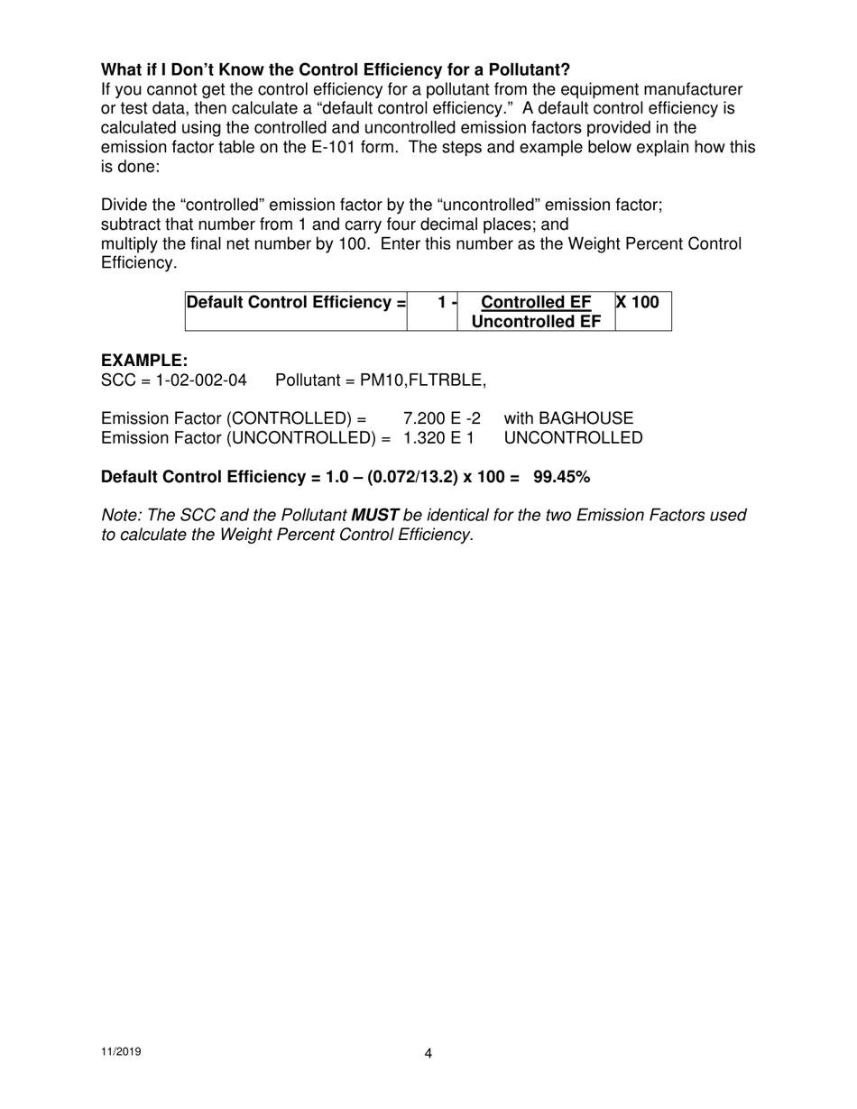 Instructions for Form E-101, EQP5753 Emissions - Michigan, Page 4