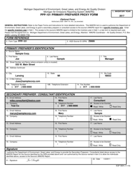 Instructions for Form PPP-101, EQP5804 Primary Preparer Proxy Form - Michigan, Page 3