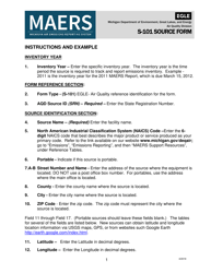 Instructions for Form S-101, EQP5747 &quot;Source&quot; - Michigan