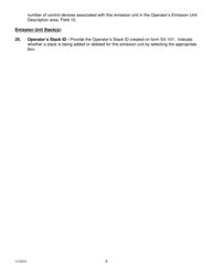 Instructions for Form EU-101, EQP5750 Emission Unit - Michigan, Page 9