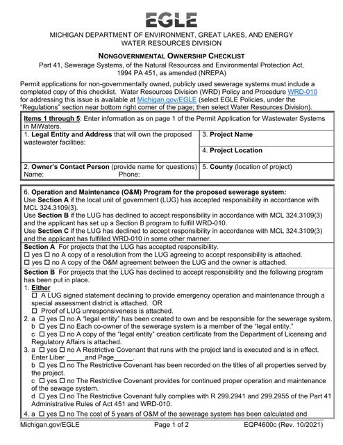 Form EQP4600C  Printable Pdf