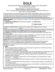 Form EQP4600C Nongovernmental Ownership Checklist - Michigan