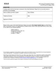 Form EQP3571 Semiannual Compliance Report - Neshap Natural Gas Transmission and Storage Facilities - Michigan, Page 3