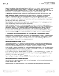 Form EQP3547 Neshap Initial Notification Report: Areas Source Standards for Aluminum, Copper, and Other Nonferrous Foundries - Michigan, Page 2