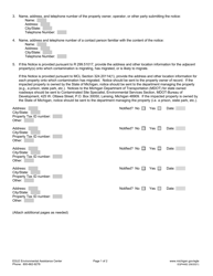 Form EQP4482 Notice of Migration of Contamination - Michigan, Page 2