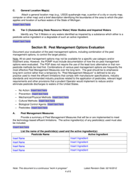 National Pollutant Discharge Elimination System Pesticide General Permit - Pesticide Discharge Management Plan (Pdmp) Template - Michigan, Page 4
