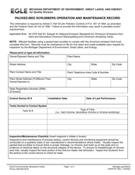 Form EQP5707 Packed-Bed Scrubbers Operation and Maintenance Record - Michigan