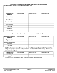 Form EQP5707 Packed-Bed Scrubbers Operation and Maintenance Record - Michigan, Page 2