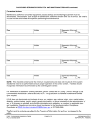 Form EQP5707 Packed-Bed Scrubbers Operation and Maintenance Record - Michigan, Page 3