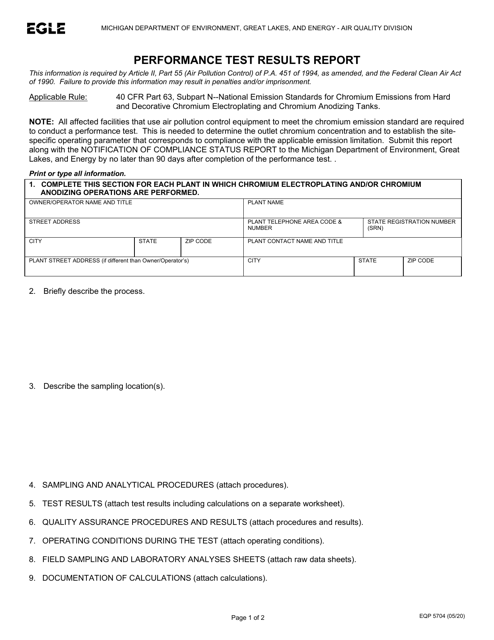 Form EQP5704  Printable Pdf