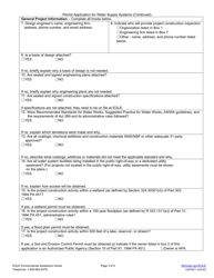 Form EQP5877 Permit Application for Water Supply Systems - Michigan, Page 3