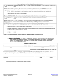 Form EQP5877 Permit Application for Water Supply Systems - Michigan, Page 4
