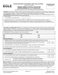 Form EQP5759 General Air Permit to Install Application - 10 Tpy Coating Line - Michigan, Page 3
