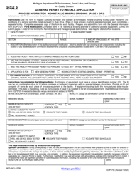 Document preview: Form EQP5756 General Permit to Install Application - Michigan