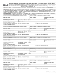 Form EQP5756 General Permit to Install Application - Michigan, Page 2