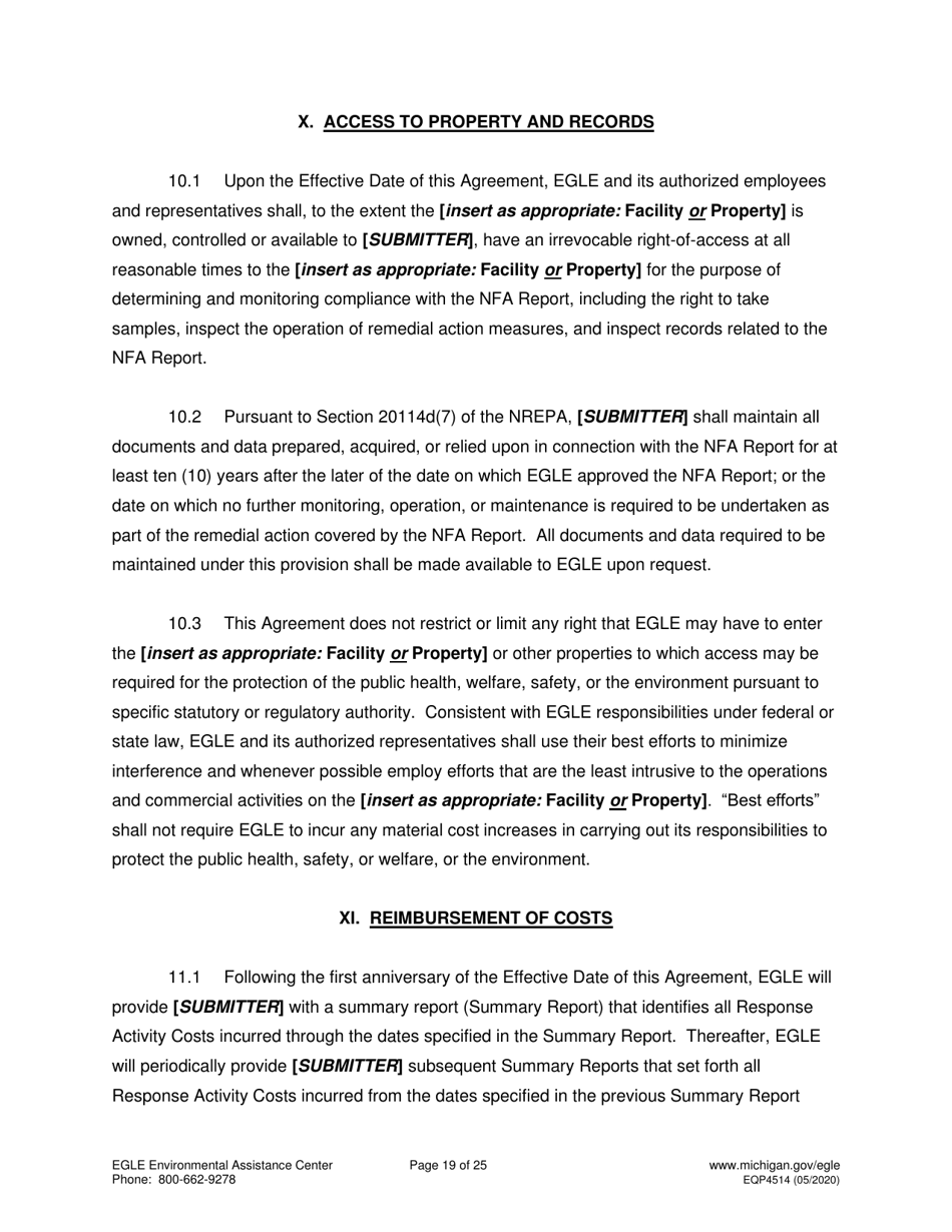 Form EQP4514 Postclosure Agreement - Michigan, Page 19