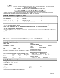 Document preview: Form EQP4030 Request for Egle Review of No Further Action (Nfa) Report - Michigan